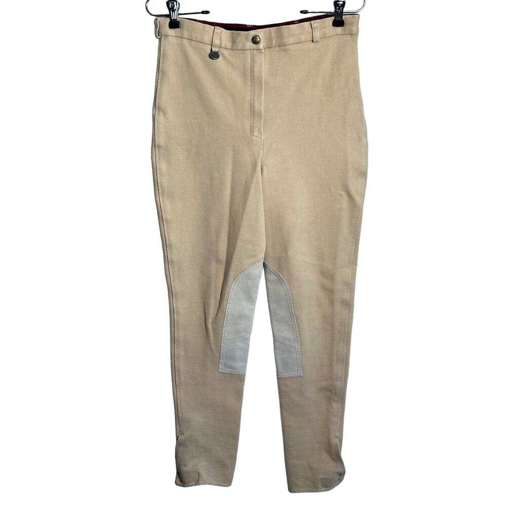 On Course 30x25 Equestrian Riding Pants Breeches Tan Suede Inner Stretchy Horse